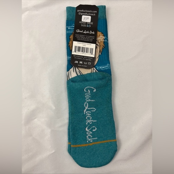 Good Luck Sock Accessories - Good Luck Socks Womens Amelia Earhart NWT 5-9 Rare